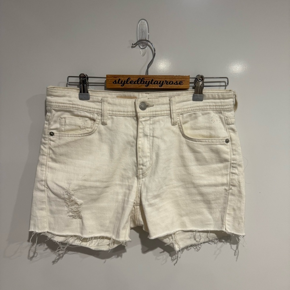 Anthropologie Pilcro Cutoff White Shorts